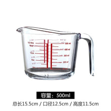 Load image into Gallery viewer, 250ml 500ml 1000ml Tempered Transparent Glass Measuring Cup With Graduated Measuring Cup Graduated Cup Water cup Kitchen Baking
