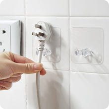 Load image into Gallery viewer, 3 Pcs Transparent Hooks Home Kitchen Bathroom Office Wall Powerful Plastic Plug Socket Holder Hanger Wall Storage High Quality

