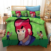 Load image into Gallery viewer, Bedding Set Brawls Cartoon Stars Anime Figure Quilt Cover Pillowcase Kid Child Room Bedclothes Bed Spead Duvet Cover 2/3Pcs Suit
